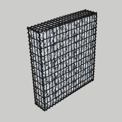 Габіонна секція паркана 1х1.6х0.2м, вічко 50х100мм, цинк та порошкове фарбування, з'єднання на спіралях