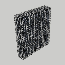 Габіонна секція паркана 1х1.6х0.2м, вічко 50х50мм, цинк, з'єднання на спіралях