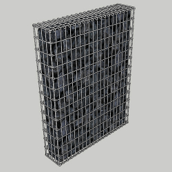 Габіонна секція паркана 1х2х0.2м, вічко 50х100мм, цинк, з`єднання на гачках