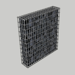 Габіонна секція паркана 1х1.6х0.2м, вічко 50х100мм, цинк, з`єднання на гачках