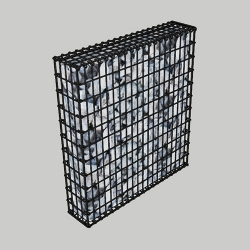 Габіонна секція паркана 1х1.6х0.2м, вічко 50х100мм, цинк та порошкове фарбування, з'єднання на гачках