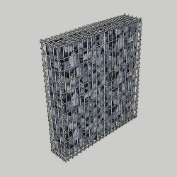 Габіонна секція паркана 1х1.6х0.2м, вічко 50х100мм, гарячий цинк, з'єднання на спіралях