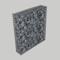 Габіонна секція паркана 1х1.6х0.2м, вічко 50х50мм, гарячий цинк, з'єднання на спіралях