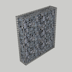 Габіонна секція паркана 1х1.6х0.2м, вічко 50х50мм, гарячий цинк, з`єднання на гачках