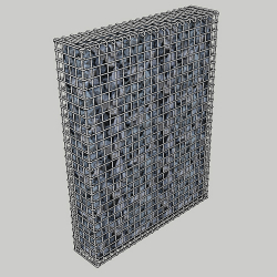 Габіонна секція паркана 1х2х0.2м, вічко 50х50мм, гарячий цинк, з`єднання на гачках