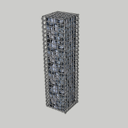 Габіонний стовп паркана 0.3х0.3х2м, вічко 50х50мм, гарячий цинк, з'єднання на спіралях