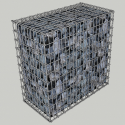 Габіон зварний 1х0.5х1м, вічко 50х100мм, гарячий цинк, з'єднання на гачках