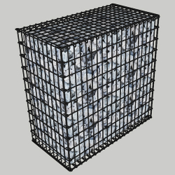 Габіон зварний 1х0.5х1м, вічко 50х100мм, цинк та порошкове фарбування, з'єднання на гачках