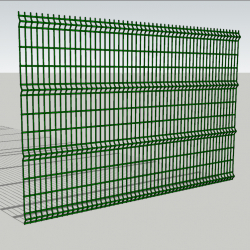 Секція 3D паркану 3х2м, дріт 3/4мм, цинк+ПВХ