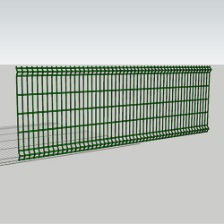 Секція 3D паркану 3х1м, дріт 3/4мм, цинк+ПВХ