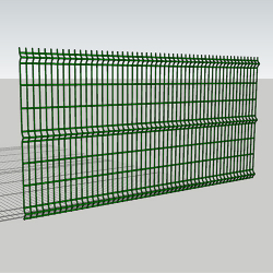 Секція 3D паркану 3х1.5м, дріт 3/4мм, цинк+ПВХ