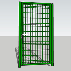 Хвіртка 3D, висота 2м, із замком, цинк+ПВХ