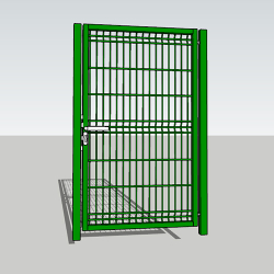 Хвіртка 3D, висота 1.7м, із замком, цинк+ПВХ