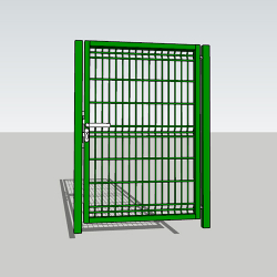 Хвіртка 3D, висота 1.5м, із замком, цинк+ПВХ