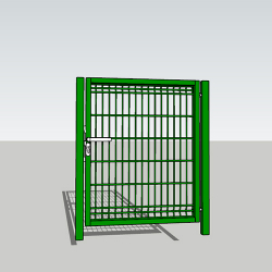 Хвіртка 3D, висота 1.2м, із замком, цинк+ПВХ