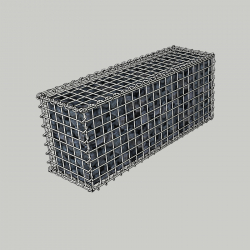 Габіонний цоколь паркану 1х0.4х0,3м, вічко 50х50мм, цинк, з'єднання на спіралях