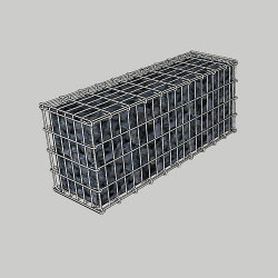 Габіонний цоколь паркану 1х0.4х0,3м, вічко 50х100мм, цинк, з'єднання на гачках