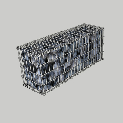 Габіонний цоколь паркану 1х0.4х0,3м, вічко 50х100мм, гарячий цинк, з'єднання на гачках