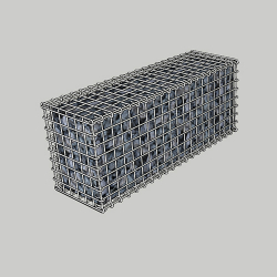 Габіонний цоколь паркану 1х0.4х0,3м, вічко 50х50мм, гарячий цинк, з'єднання на гачках