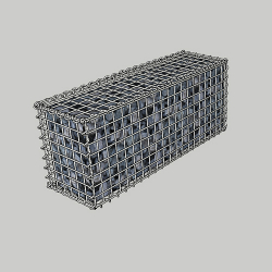 Габіонний цоколь паркану 1х0.4х0,3м, вічко 50х50мм, гарячий цинк, з'єднання на спіралях