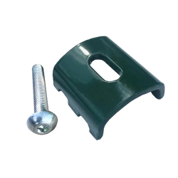 Кріплення прижимне з гвинтом, цинк+ПВХ