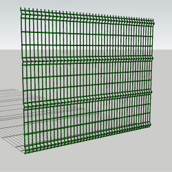 Секція 3D паркану 2.5х2м, дріт 4/4мм, цинк+ПВХ