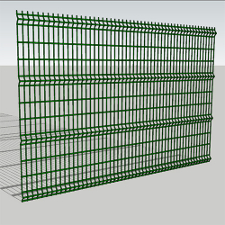 Секція 3D паркану 3х2м, дріт 4/4мм, цинк+ПВХ