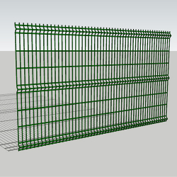 Секція 3D паркану 3х1.7м, дріт 4/4мм, цинк+ПВХ