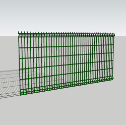 Секція 3D паркану 2.5х1.2м, дріт 4/4мм, цинк+ПВХ