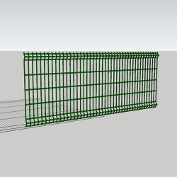 Секція 3D паркану 2.5х1м, дріт 4/4мм, цинк+ПВХ