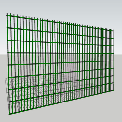 Секція 2D паркану 2.5х1.7м, дріт 5/4/5мм, цинк+ПВХ