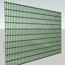 Секція 2D паркану 2.5х2м, дріт 6/5/6мм, цинк+ПВХ