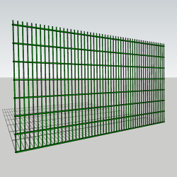 Секція 2D паркану 2.5х1.5м, дріт 6/5/6мм, цинк+ПВХ