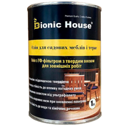 Олія для садових меблів 1л, для зовнішніх робіт, Bionic House