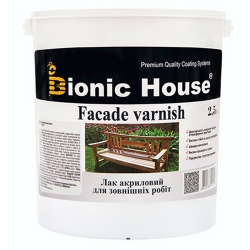 Лак для зовнішіх робіт по дереву водний 2.5л, Bionic House