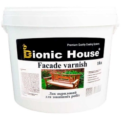 Лак для зовнішіх робіт по дереву водний 10л, Bionic House
