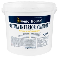 Фарба для стін і стель Optima Interior Standart 4.2кг, Bionic House